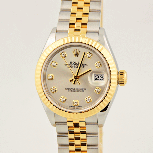 rolex datejust 28mm two tone