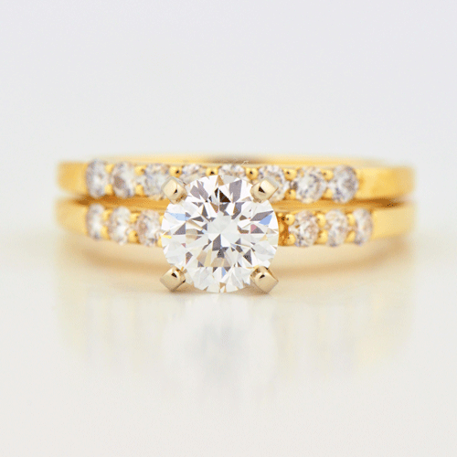 1.00ct Round Diamond Yellow Gold Engagement Ring - Porcello Jewelers