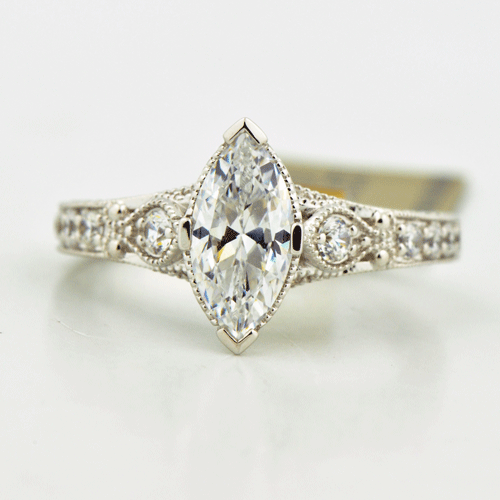 Romance Diamond Semi Mounting - Porcello Jewelers