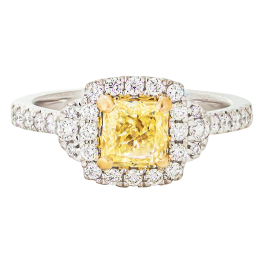 Fancy Intense Yellow Diamond Ring - Porcello Jewelers